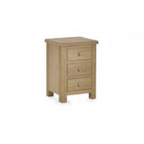 Memphis Limed Oak 3 Drawer Bedside