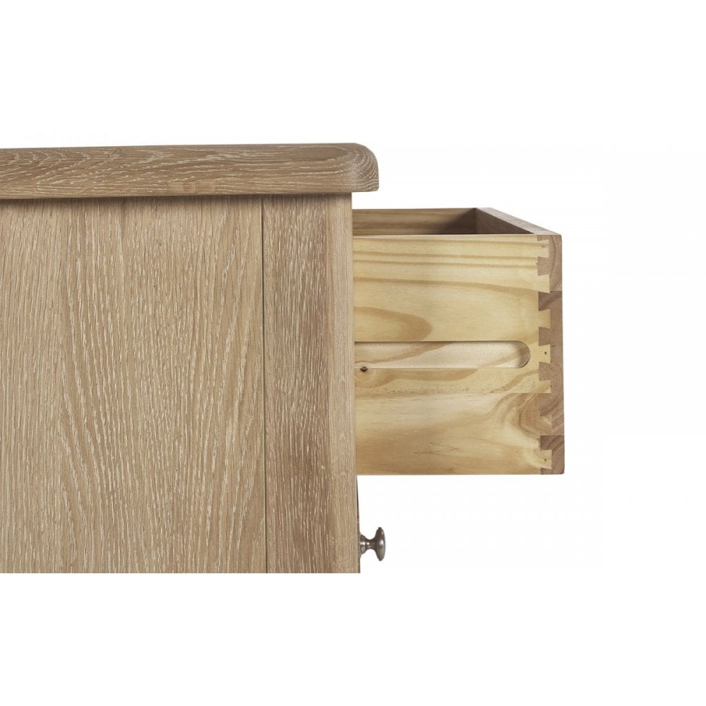 Memphis Limed Oak 6 Drawer Wide Chest