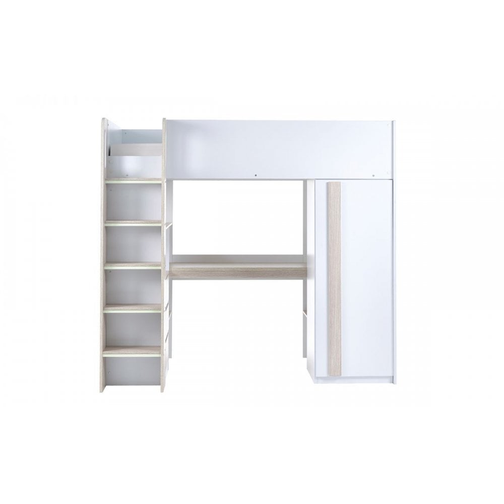 Ocean Highsleeper Pale Wood & White