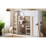 Ocean Highsleeper Pale Wood & White