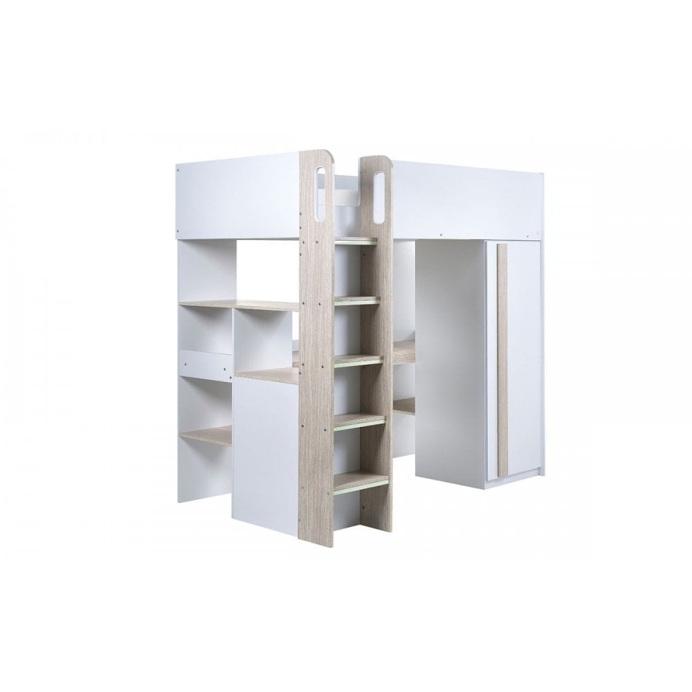 Ocean Highsleeper Pale Wood & White