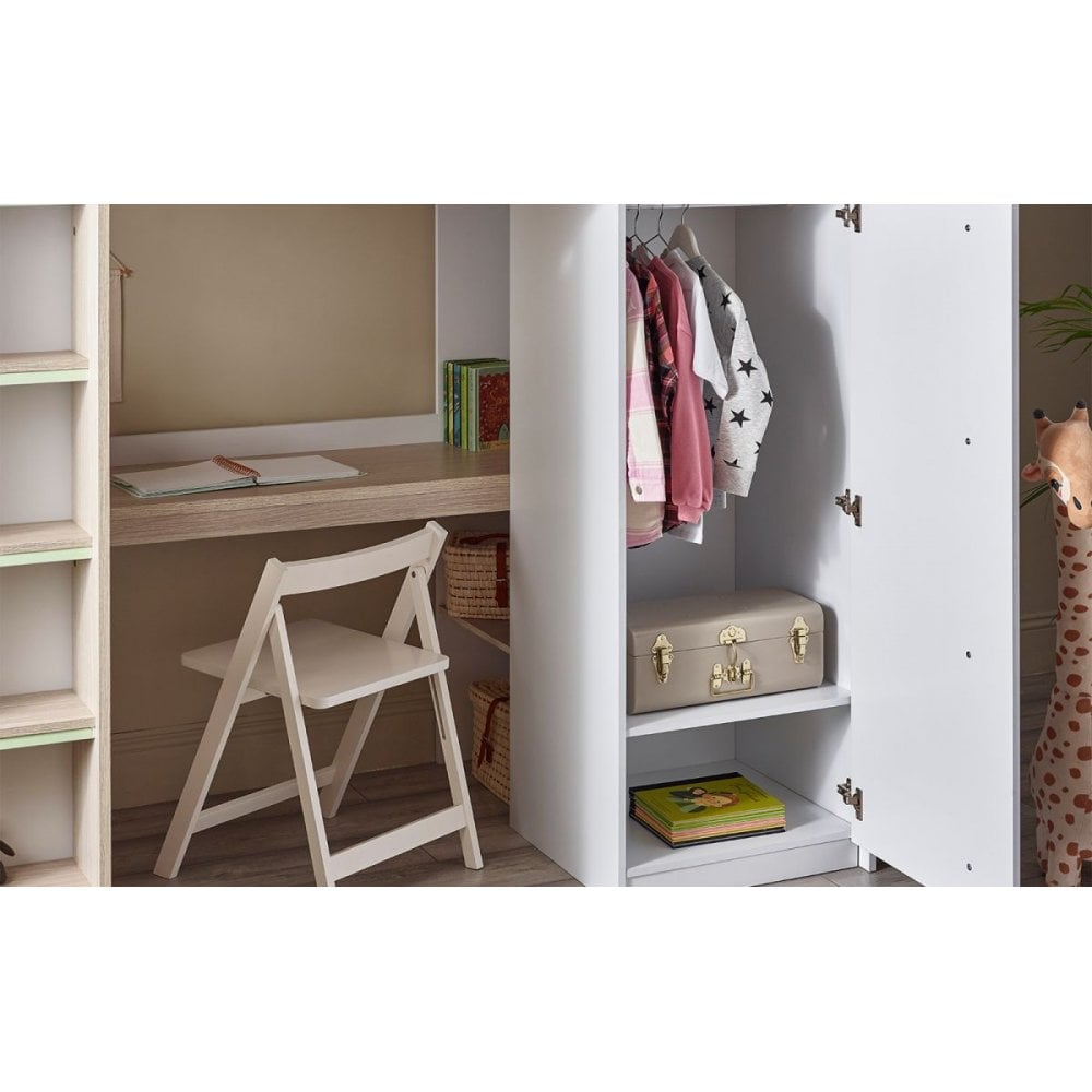 Ocean Highsleeper Pale Wood & White