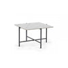 Siena White Marbled Sintered Stone Square Coffee Table