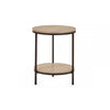 Tribeca Circular Lamp Table With Shelf - Sonoma Oak