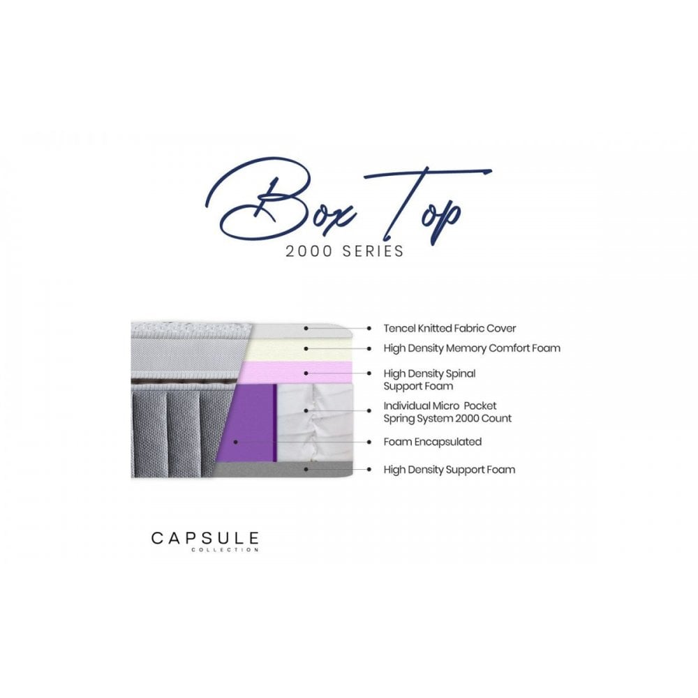 Capsule 2000 Box Top Mattress 135cm