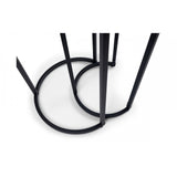 Chicago Round Nesting Side Tables Smoked Glass