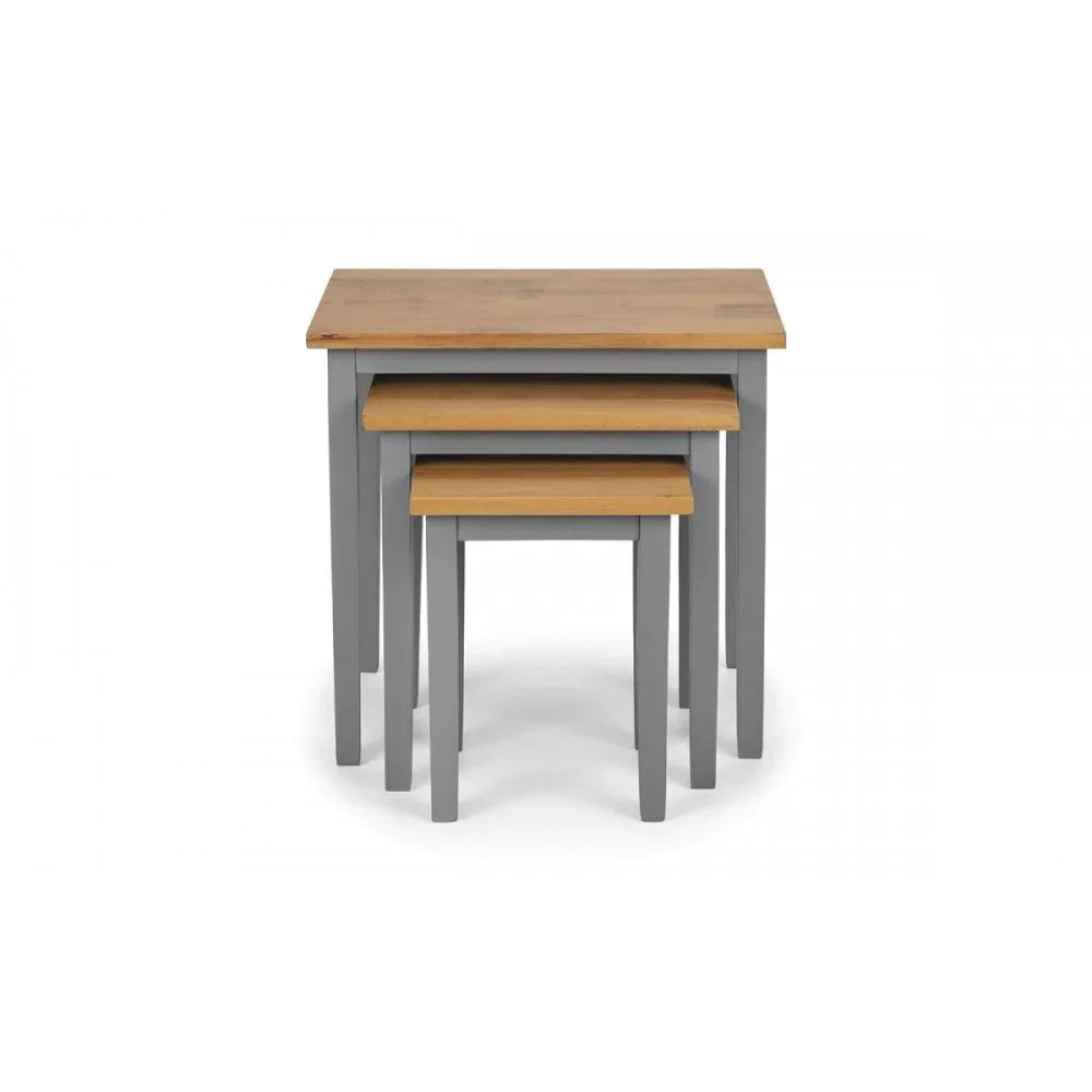Cleo Nest Of Tables 2 Tone Grey & Oak
