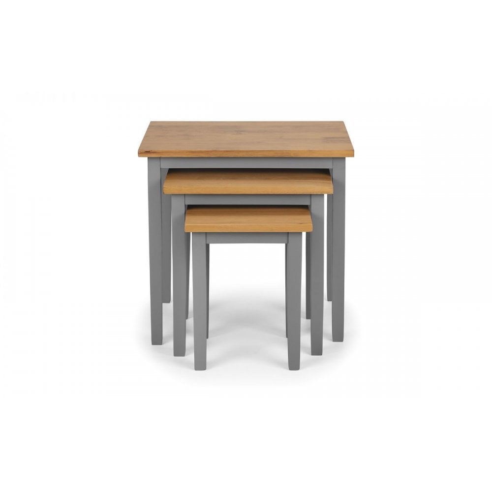 Cleo Nest Of Tables 2 Tone Grey & Oak
