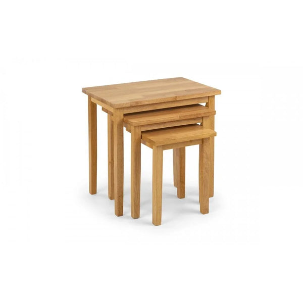 Cleo Nest Of Tables - Natural Oak Finish