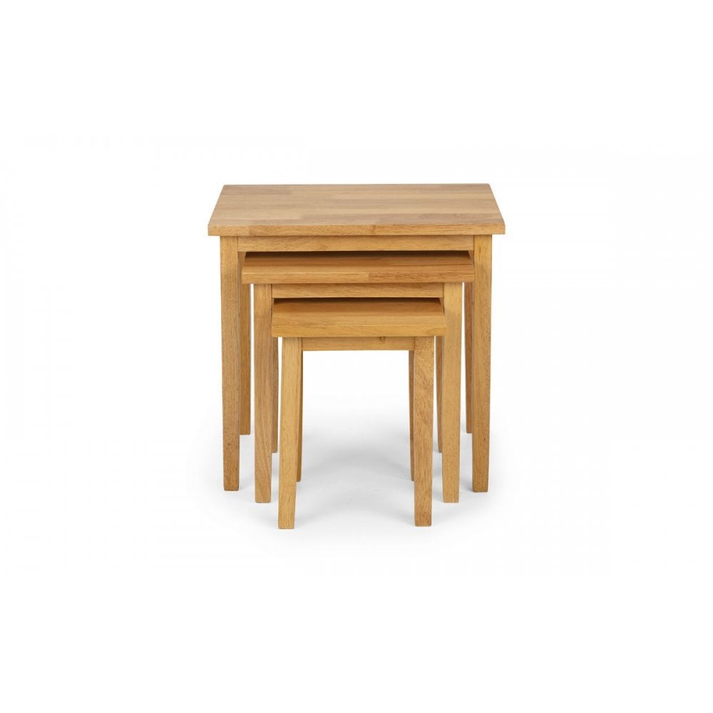 Cleo Nest Of Tables - Natural Oak Finish
