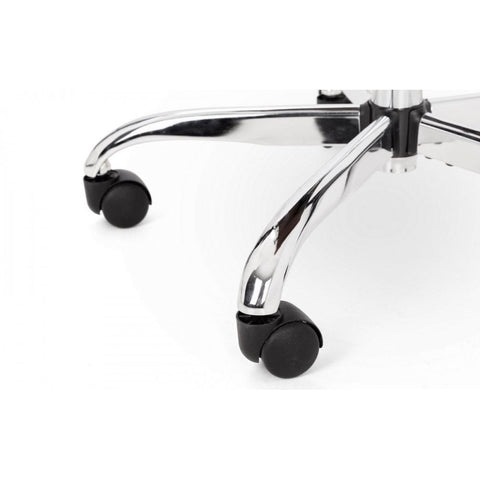 Gio Ivory & Chrome Office Chair