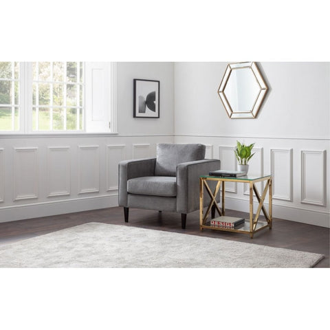 Hayward Chair - Grey Chenille Fabric