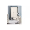 Maine 2 Door Combination Wardrobe - Surf White