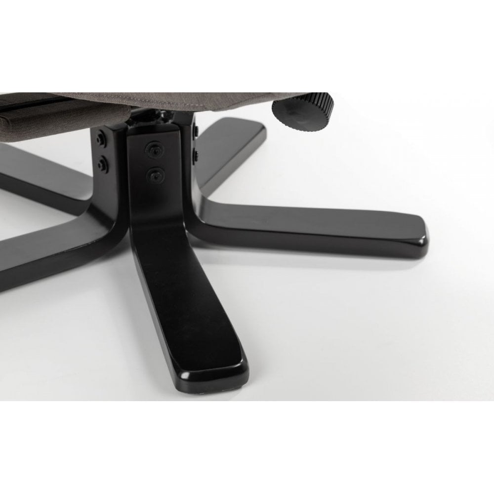 Malmo Swivel Recliner & Stool - Grey