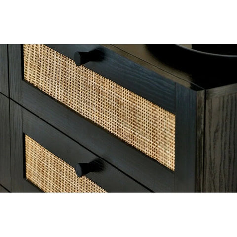 Padstow 6 Drawer Chest - Black