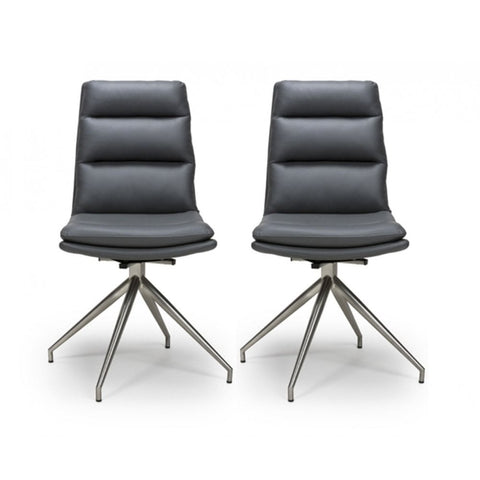 Nobo Swivel Chair Brushed Steel Grey (sold in 2's)