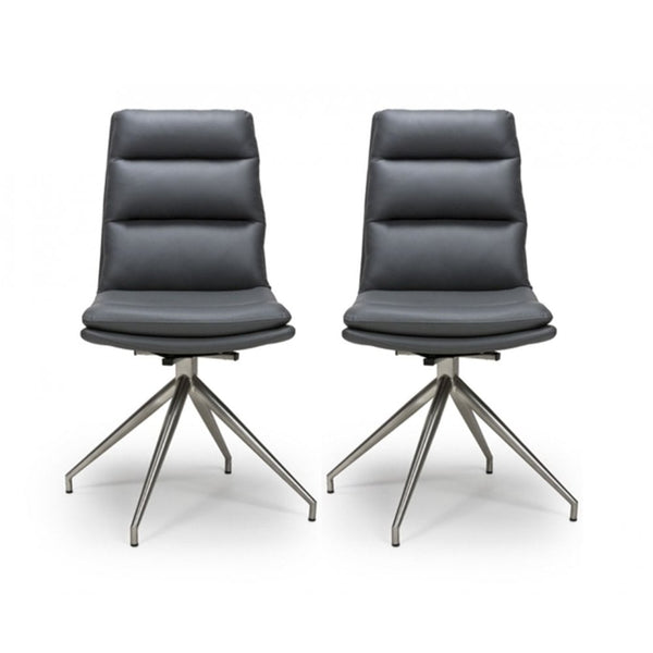 Nobo Swivel Chair Brushed Steel Grey (sold in 2's)