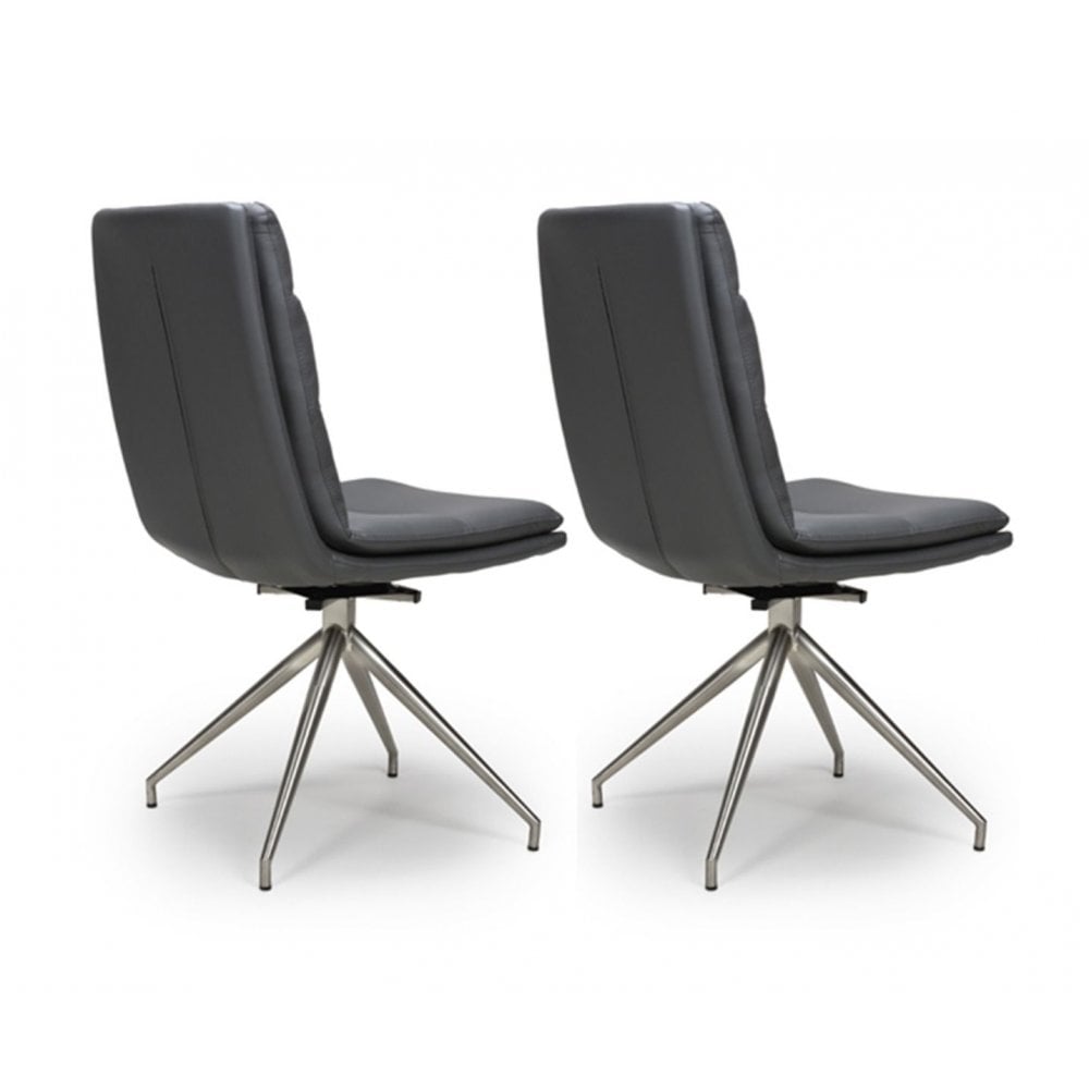 Nobo Swivel Chair Brushed Steel Grey (sold in 2's)