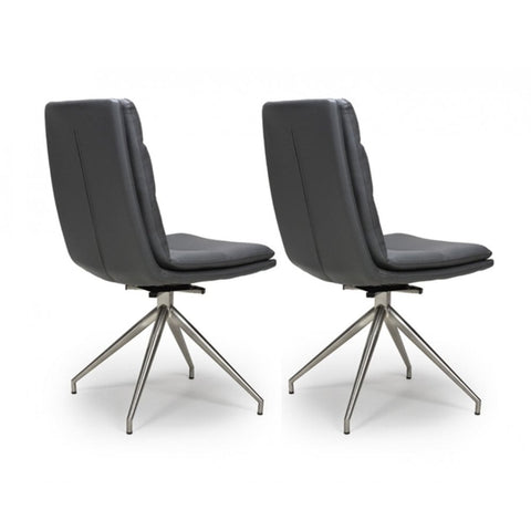Nobo Swivel Chair Brushed Steel Grey (sold in 2's)