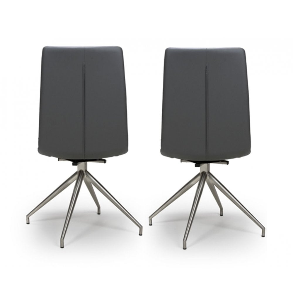 Nobo Swivel Chair Brushed Steel Grey (sold in 2's)