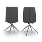 Nobo Swivel Chair Brushed Steel Grey (sold in 2's)