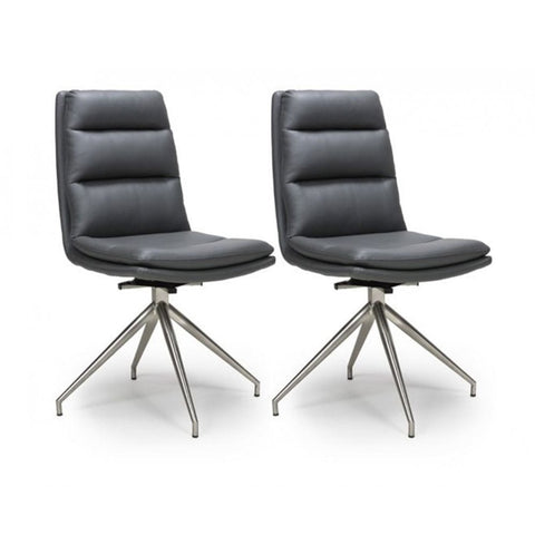 Nobo Swivel Chair Brushed Steel Grey (sold in 2's)