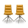 Nobo Swivel Chair Brushed Steel Ochre(sold in 2's)