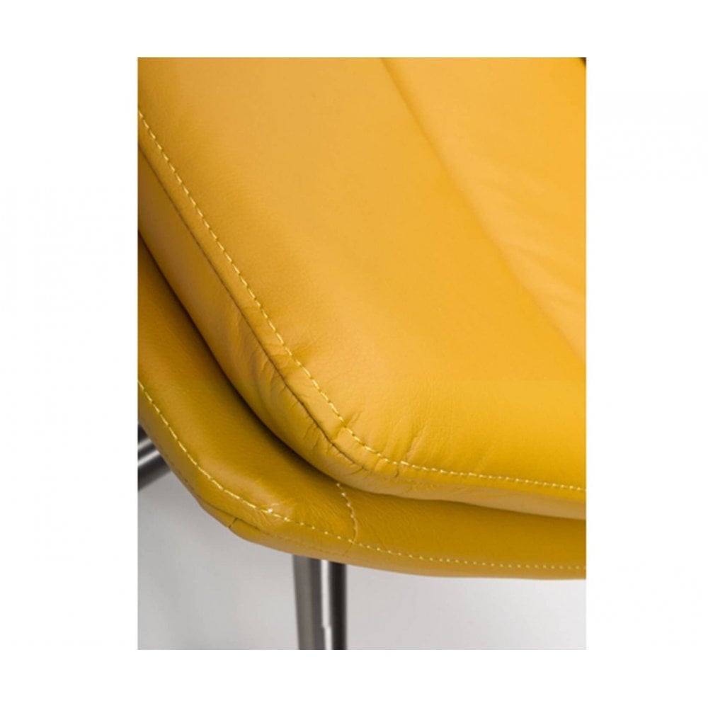 Nobo Swivel Chair Brushed Steel Ochre(sold in 2's)
