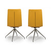 Nobo Swivel Chair Brushed Steel Ochre(sold in 2's)
