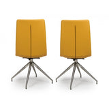 Nobo Swivel Chair Brushed Steel Ochre(sold in 2's)