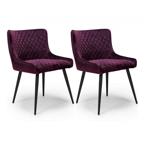 Malmo Dining Chair Mulberry (Sold In 2'S)