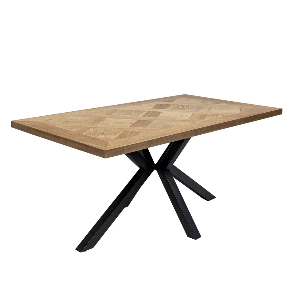 Stylish 1.6m Oak Veneer Dining Table for Modern Homes