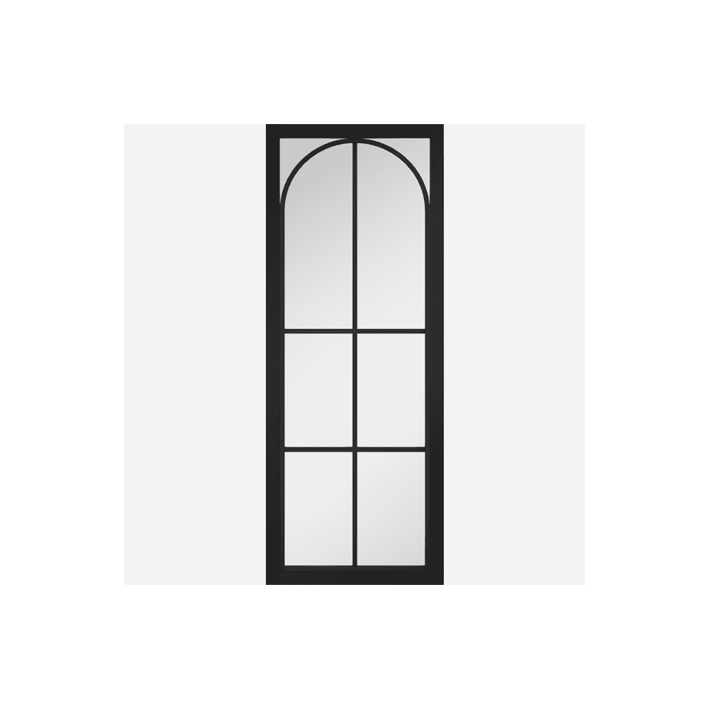 Black Astoria Clear Glazed Door