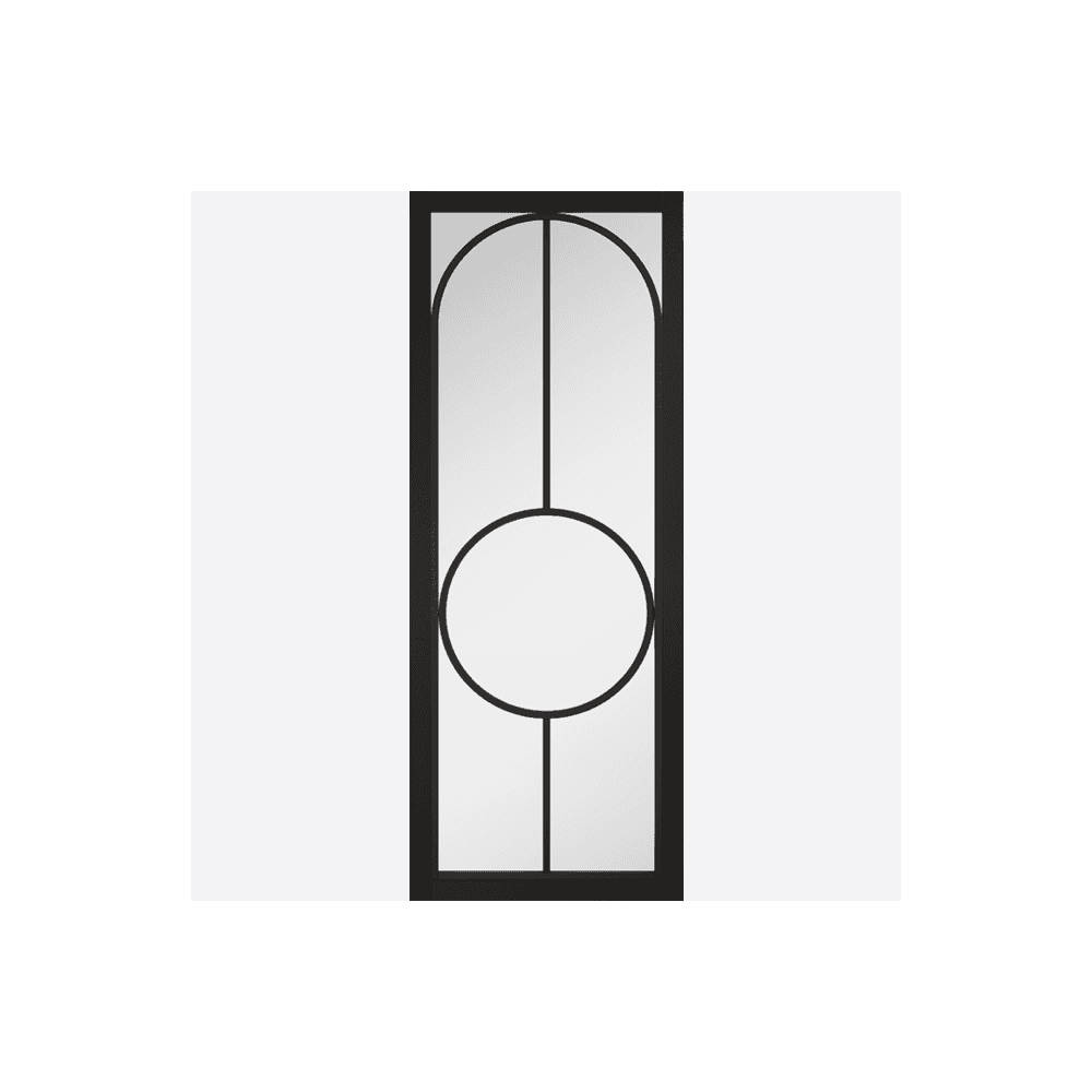 Black Bowery Clear Glazed Door