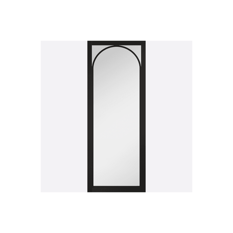 Black Melrose Clear Glazed Door