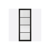 Black Soho Reeded Glazed Door