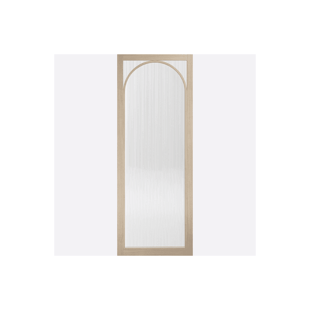 Blonde Oak Melrose Reeded Glazed Door