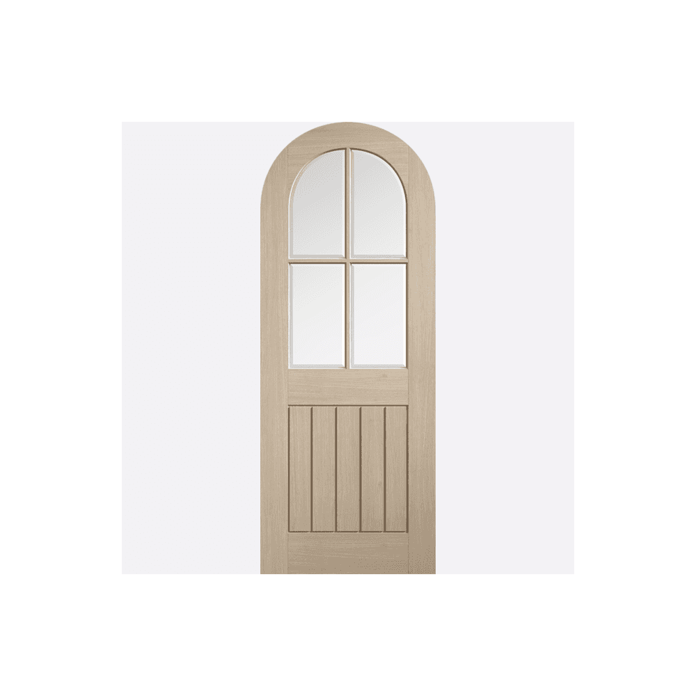 Blonde Oak Mexicano Arched Glazed Door