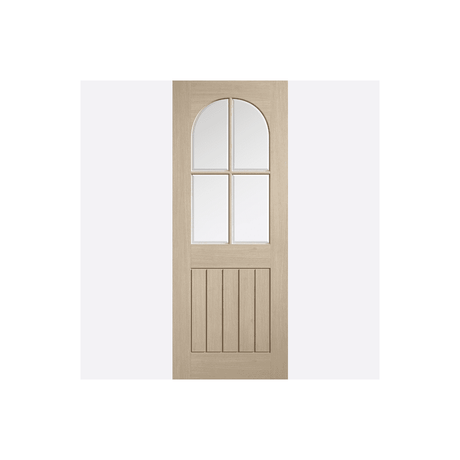 Blonde Oak Mexicano Arched Square Top Glazed Door
