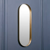 75cm Gold Slim Oval Wall Mirror