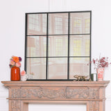 Black Metal Window Mirror