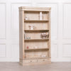 Blanche Wooden Rustic Single Open Bookcase with Drawers