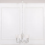 Distressed 5 Branch Chandelier with Shades
