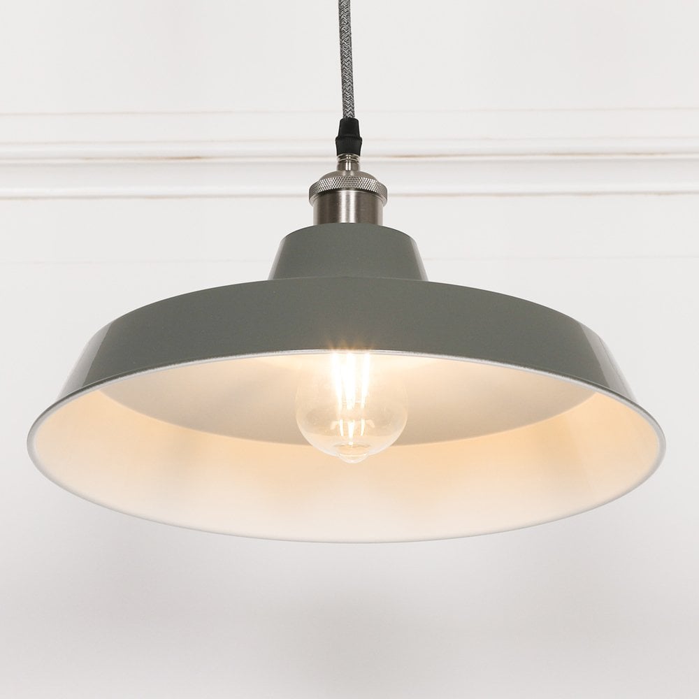 Factory Style  Enamel Painted Pendant Light