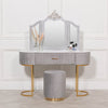 French Antique Silver Vanity Mirror