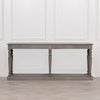 Rustic Wooden Column Leg Console