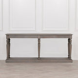 Rustic Wooden Column Leg Console