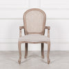 Wooden Carver Louis Upholstered Dining Arm Chair