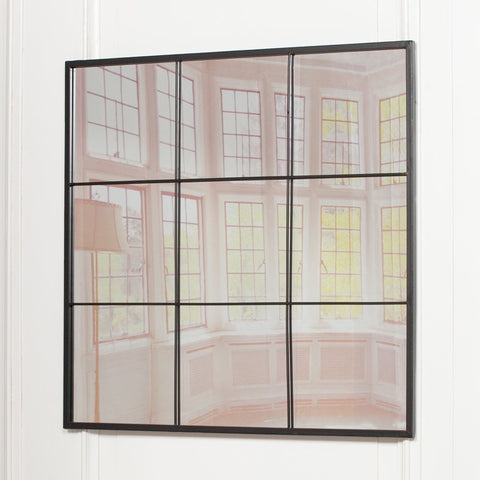 Black Metal Window Mirror