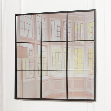 Black Metal Window Mirror